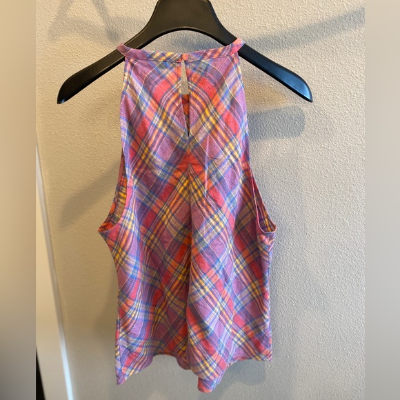 NWT J. Crew Amber Linen Top in Sunset Linen Plaid Sz XL MSRP $79.50 - Picture 6 of 9